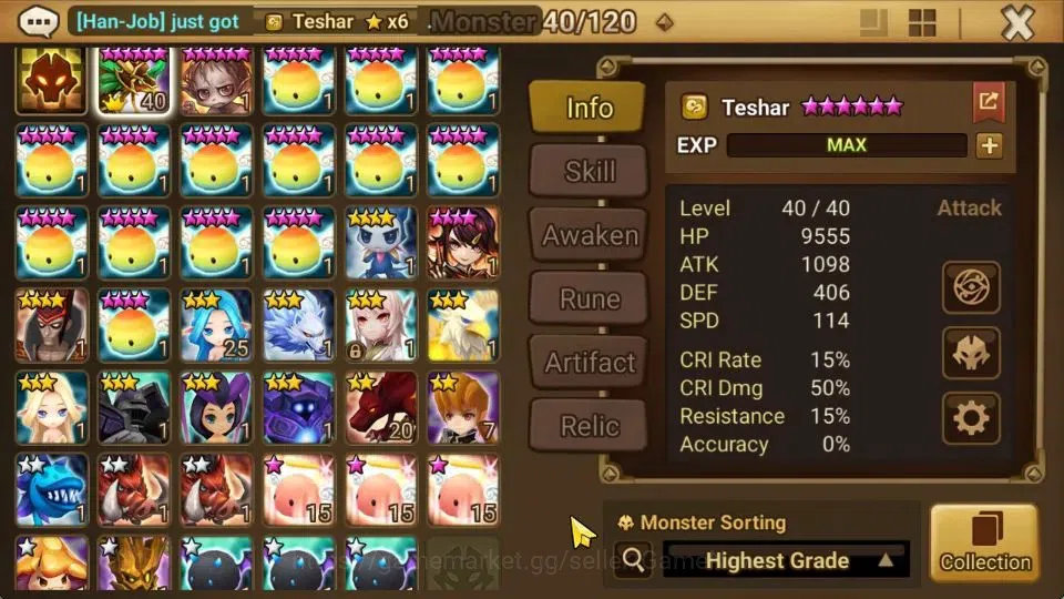 Summoners War: Sky Arena Accounts Starter ASIA|Lv 26|Ready Gacha|103 12 YSC + 160 11 YSC + 3 LAAS + 5 LS + 4 LDS + 121 MS |1 10