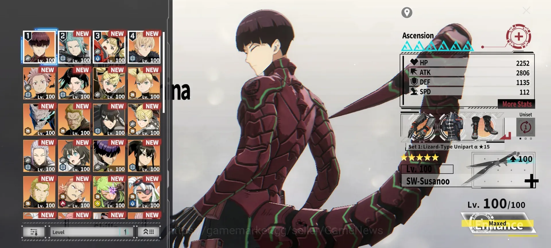 Kaiju No. 8 The Game Accounts MOBILE|29 SSR|12 Limited 7 Sign|Akari Synchro A1, Soshiro Jiangshi, Suited All Varians, Kaiju 1