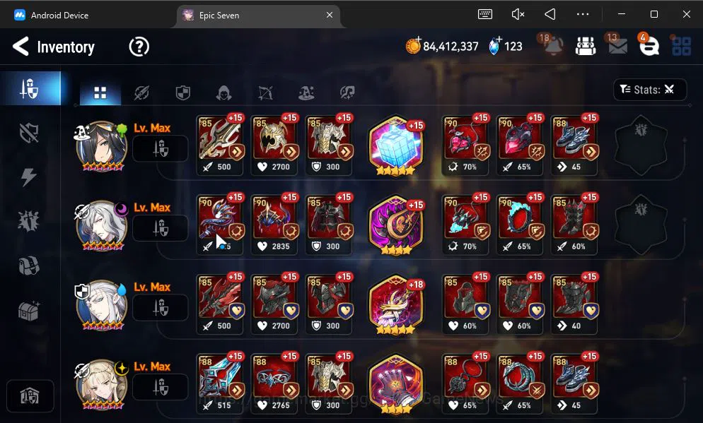 Epic Seven Accounts GLOBAL UNVERIF|9 ML(ConQ Lilias,LH Cermia,Har Sett image 10