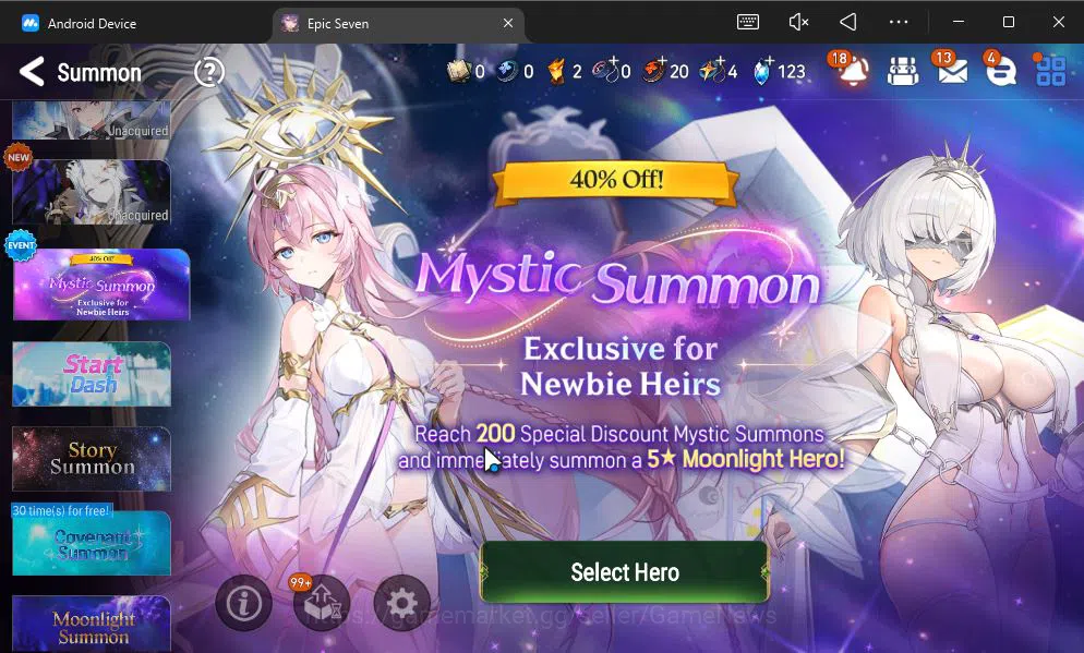 Epic Seven Accounts GLOBAL UNVERIF|9 ML(ConQ Lilias,LH Cermia,Har Sett image 12