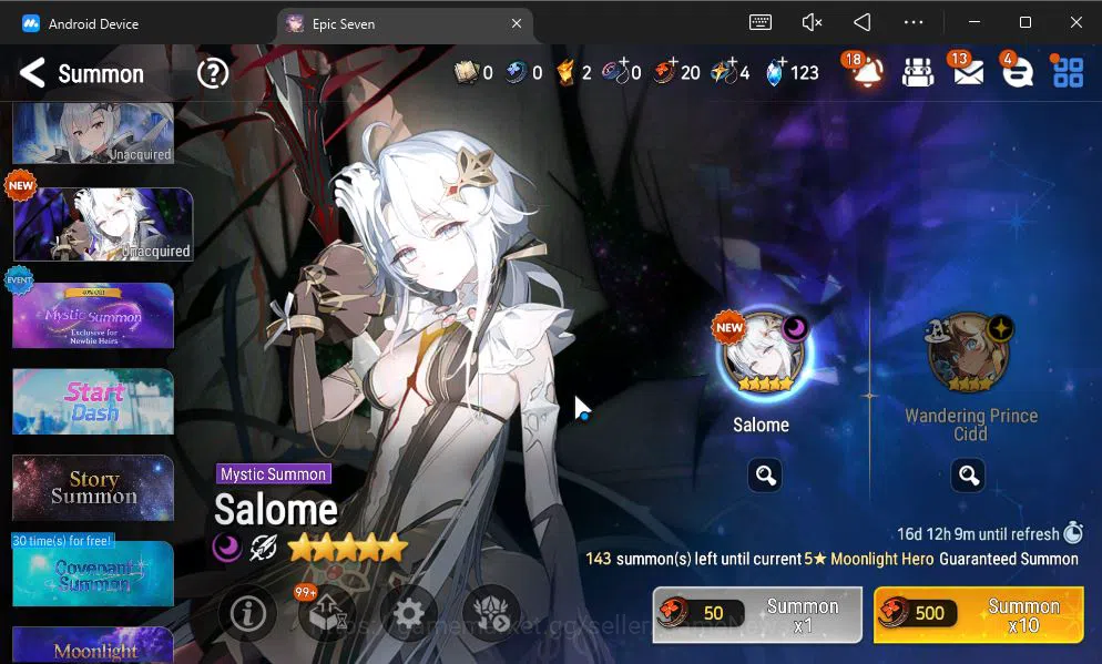 Epic Seven Accounts GLOBAL UNVERIF|9 ML(ConQ Lilias,LH Cermia,Har Sett image 13