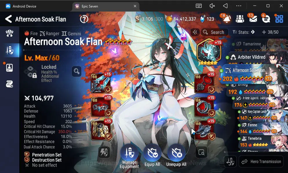 Epic Seven Accounts GLOBAL UNVERIF|9 ML(ConQ Lilias,LH Cermia,Har Sett image 3