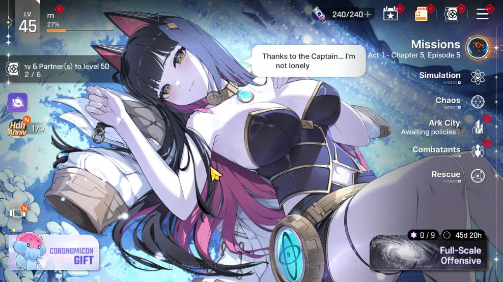 Chaos Zero Nightmare Accounts GLOBAL Lv 45|5 SSR[RitaM2,Haru,Mei Lin,Rin,Hugo]+1 image 1
