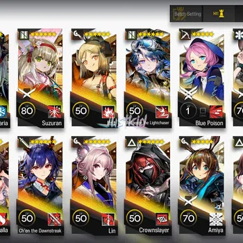 Arknights Accounts Starter ARKNIGHTS GLOBAL STARTERMID 12*6 , 3 LIMITED WANG MAXPOT,CHONGYUE,LING , CHEN
