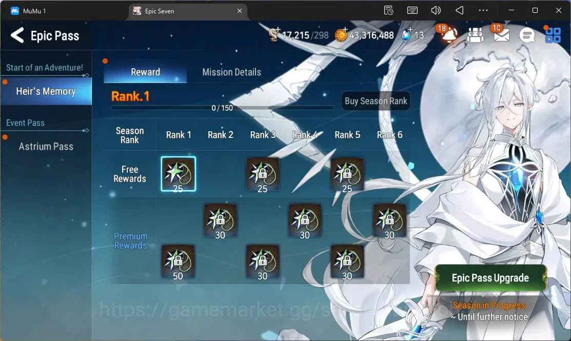 Epic Seven Accounts High-End Global Unverif | 15 ML(C Lilias,Belian,LR Krau,SE Celine,C Pavel,A Laika,LW 15