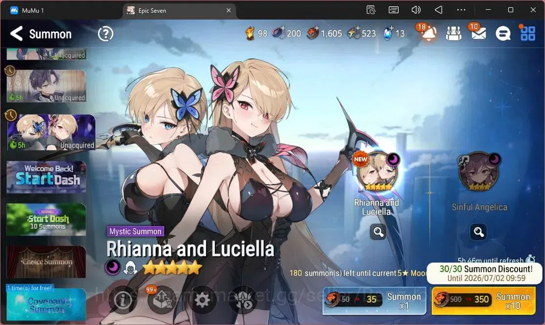 Epic Seven Accounts High-End Global Unverif | 15 ML(C Lilias,Belian,LR Krau,SE Celine,C Pavel,A Laika,LW 16