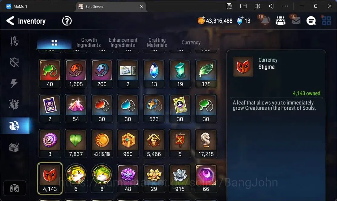 Epic Seven Accounts High-End Global Unverif | 15 ML(C Lilias,Belian,LR Krau,SE Celine,C Pavel,A Laika,LW 20