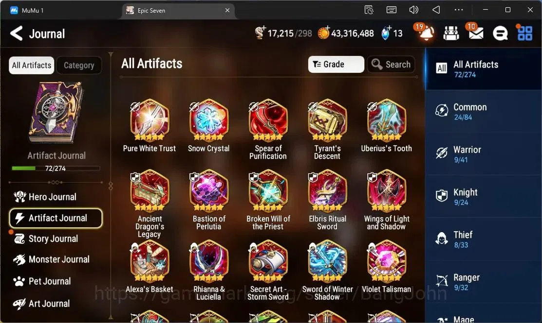Epic Seven Accounts High-End Global Unverif | 15 ML(C Lilias,Belian,LR Krau,SE Celine,C Pavel,A Laika,LW 9