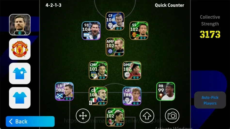 eFootball Accounts Legends & Iconic Players Android|PW 3173|BIGT GarethBale,Epic Cannavaro Batistuta Rijkaard Snijder Nakata 1