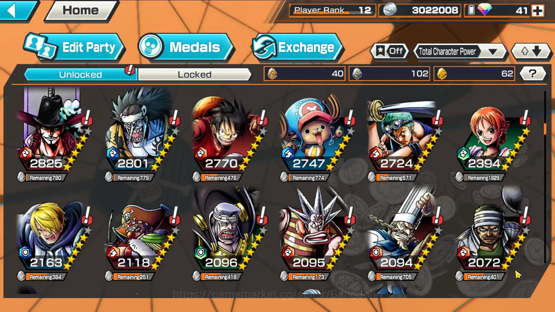 One Piece Bounty Rush Accounts GLOBAL|5Ex-2Max|Law,SS Snake,St. Nusjuro,Kaido,Kin image 7