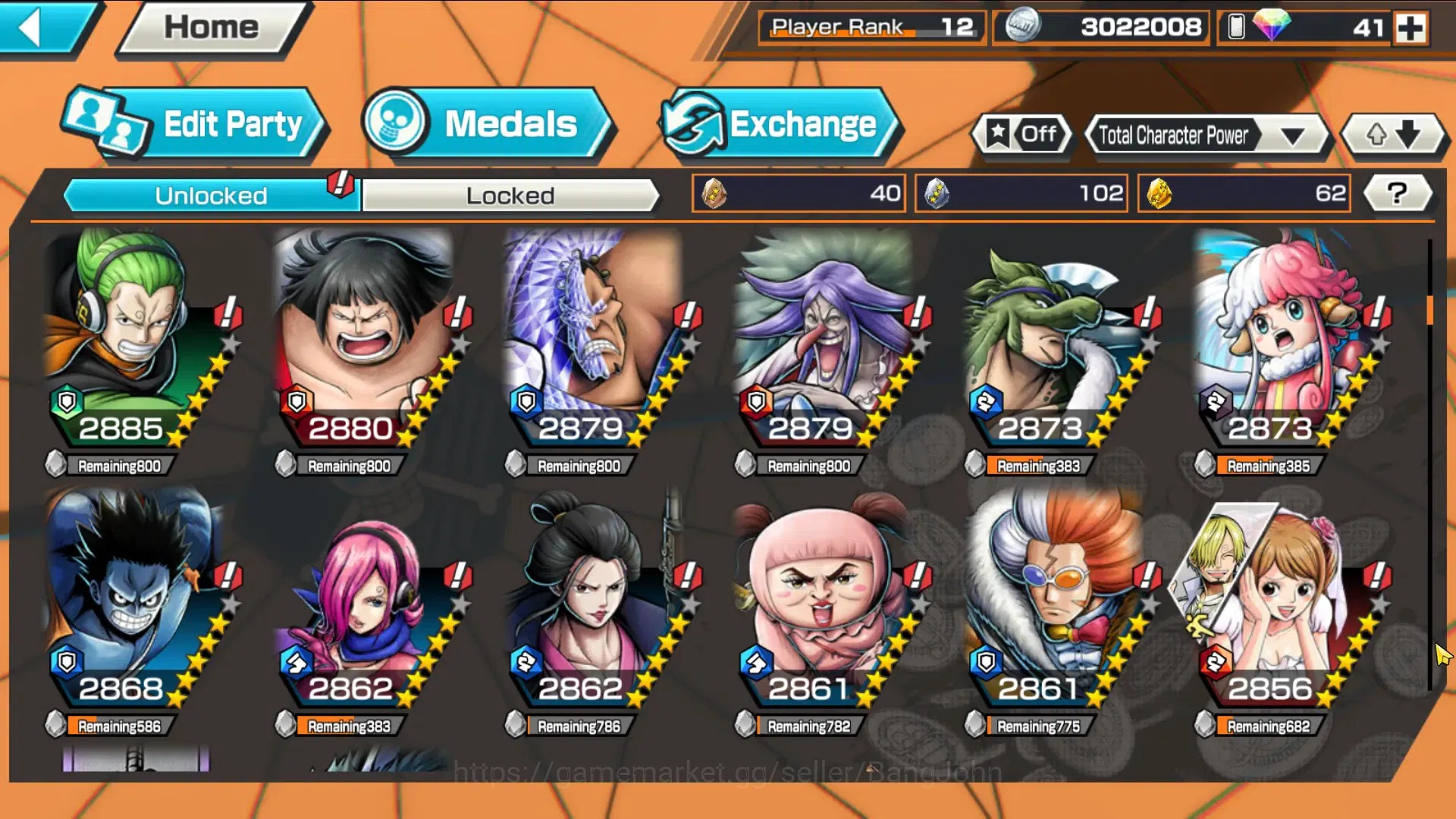 One Piece Bounty Rush Accounts GLOBAL|5Ex-2Max|Law,SS Snake,St. Nusjuro,Kaido,Kin image 8