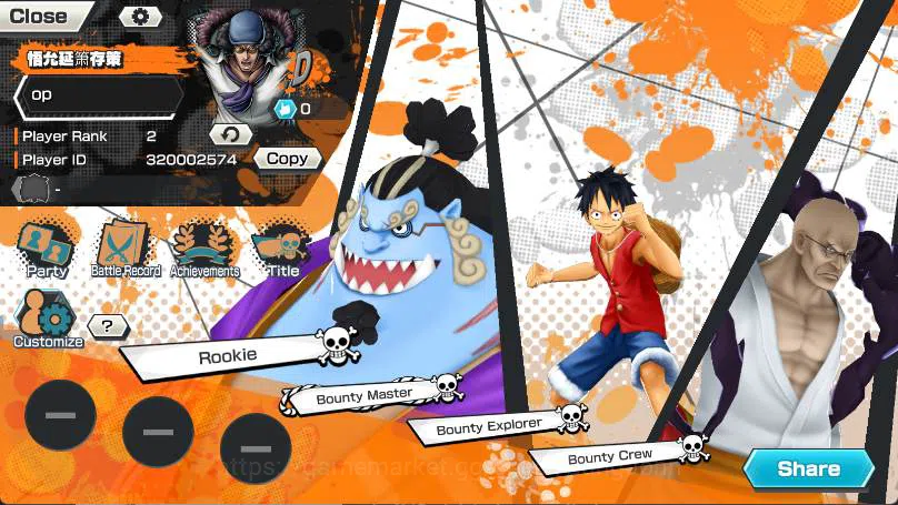 One Piece Bounty Rush Accounts GLOBAL | 2 EX | RD 1977 | Nusjuro, Kuzan | Log Ban image 2