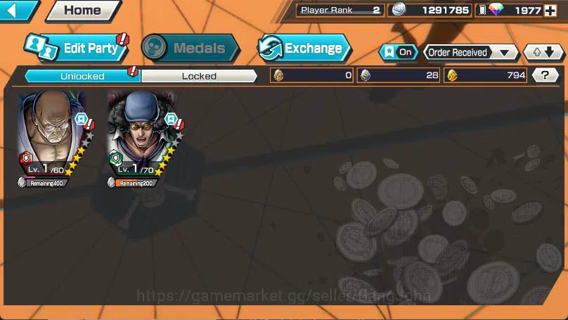 One Piece Bounty Rush Accounts GLOBAL | 2 EX | RD 1977 | Nusjuro, Kuzan | Log Ban image 3