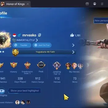 Honor of Kings Accounts Rare Skin Global | 112H 73S |Legend Yao, DianWei|GM Gan&Mo|FoxSpirit Arli|Haya NyiRoroKidul|AFO