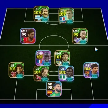 eFootball Accounts High-End Android|Power 3122|7 Epic(Franco Baresi,Forlan,Eric Cantona,Serginho,Beckham,),etc|8 ShowT(Jules