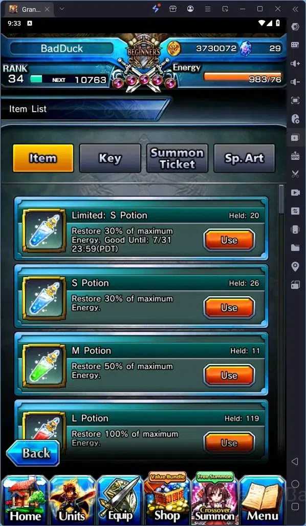 Grand Summoners Accounts Global | Rank 60|Last Miracle Isliid Lv91 TW, Summ image 11