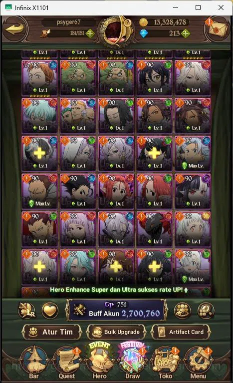 The Seven Deadly Sins: Grand Cross Accounts ASIA| 2.7M CC| 1LR elizabeth| UR Salos, Eastin Opp image 10