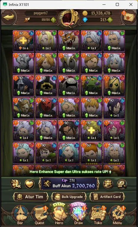 The Seven Deadly Sins: Grand Cross Accounts ASIA| 2.7M CC| 1LR elizabeth| UR Salos, Eastin Opp image 11