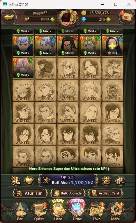 The Seven Deadly Sins: Grand Cross Accounts ASIA| 2.7M CC| 1LR elizabeth| UR Salos, Eastin Opp image 13