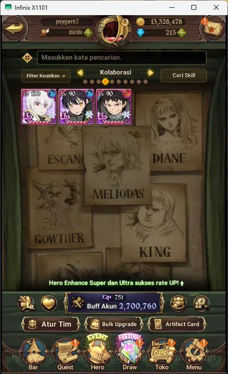 The Seven Deadly Sins: Grand Cross Accounts ASIA| 2.7M CC| 1LR elizabeth| UR Salos, Eastin Opp image 8