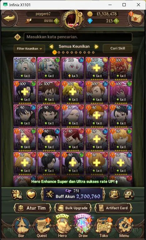 The Seven Deadly Sins: Grand Cross Accounts ASIA| 2.7M CC| 1LR elizabeth| UR Salos, Eastin Opp image 9