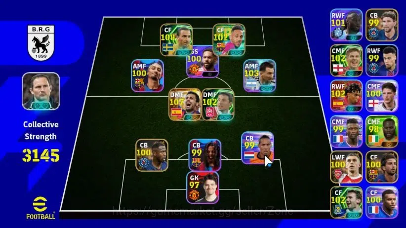 eFootball Accounts Legends & Iconic Players Mobile|PW 3145|Bigtime Rodri 19 Jul'26|Epic Zlatan,Gerrard,Van 1