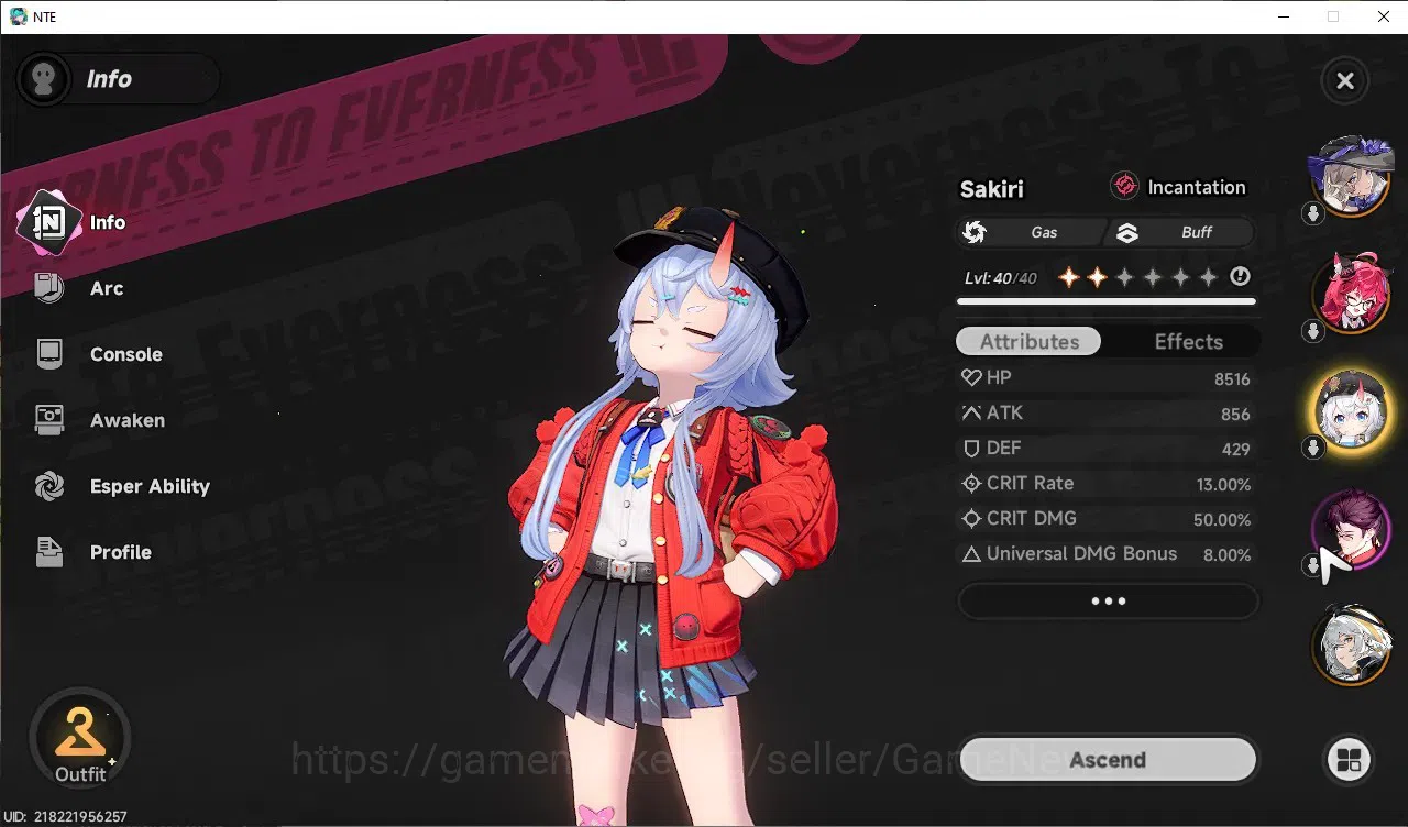 Neverness to Everness Accounts GLOBAL NA|HL 25|TL 11|6 SSR 1 Limited Nanally,Jiuy image 4