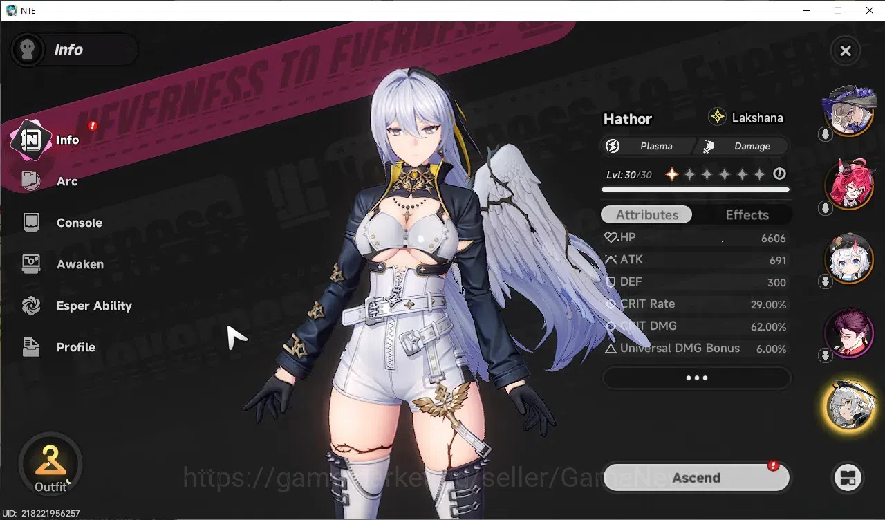 Neverness to Everness Accounts GLOBAL NA|HL 25|TL 11|6 SSR 1 Limited Nanally,Jiuy image 5