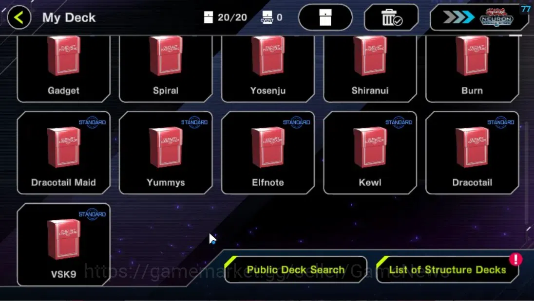 Yu-Gi-Oh! Master Duel Accounts Mid-Level Android|Lv 18 | 20 Deck |Kewl, VSK9, Yummys, Dracotail, Elfnote, Etc||Ranked 3