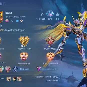 Mobile Legends: Bang Bang Accounts Others Global|Skin 52|Renowned|Legend Saber,Sanrio Floryn,Lightborn