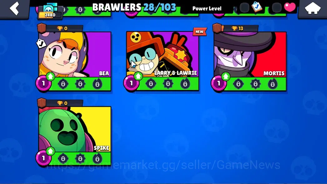 Brawl Stars Accounts 2480 Trophy|28 Brawlers 3 Max Lvl|10 Epic(Alleycat image 11