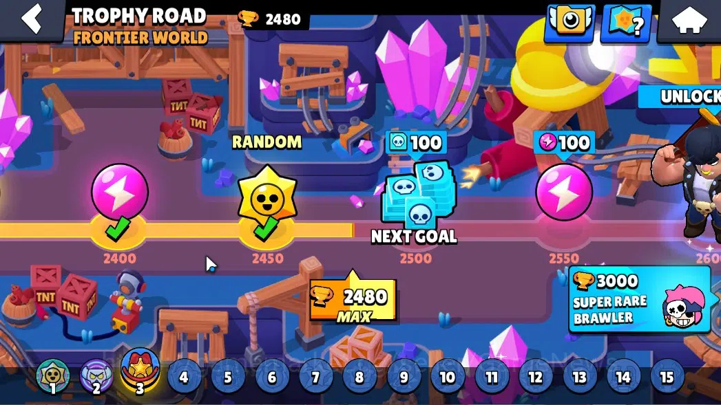 Brawl Stars Accounts 2480 Trophy|28 Brawlers 3 Max Lvl|10 Epic(Alleycat image 5