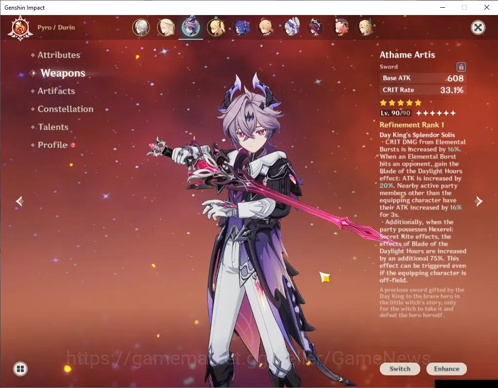 Genshin Impact Accounts ASIA|AR 55|3 Limited + 5 (*5Weapon)|[Arlecchino,Ni image 5