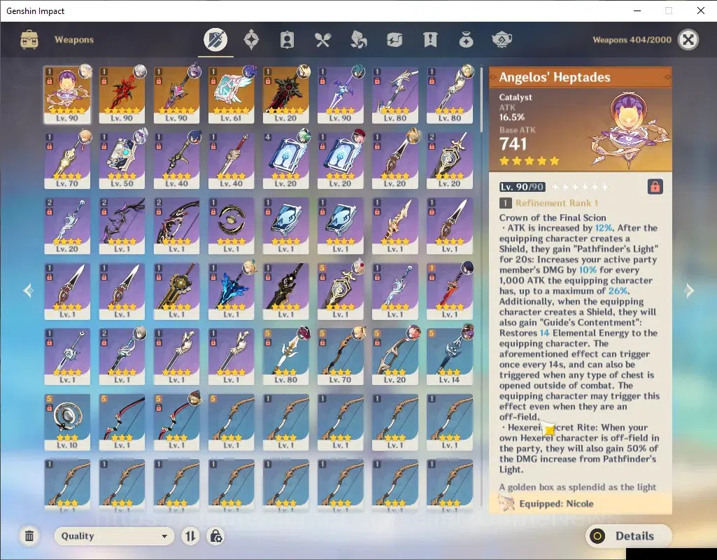 Genshin Impact Accounts ASIA|AR 55|3 Limited + 5 (*5Weapon)|[Arlecchino,Ni image 6