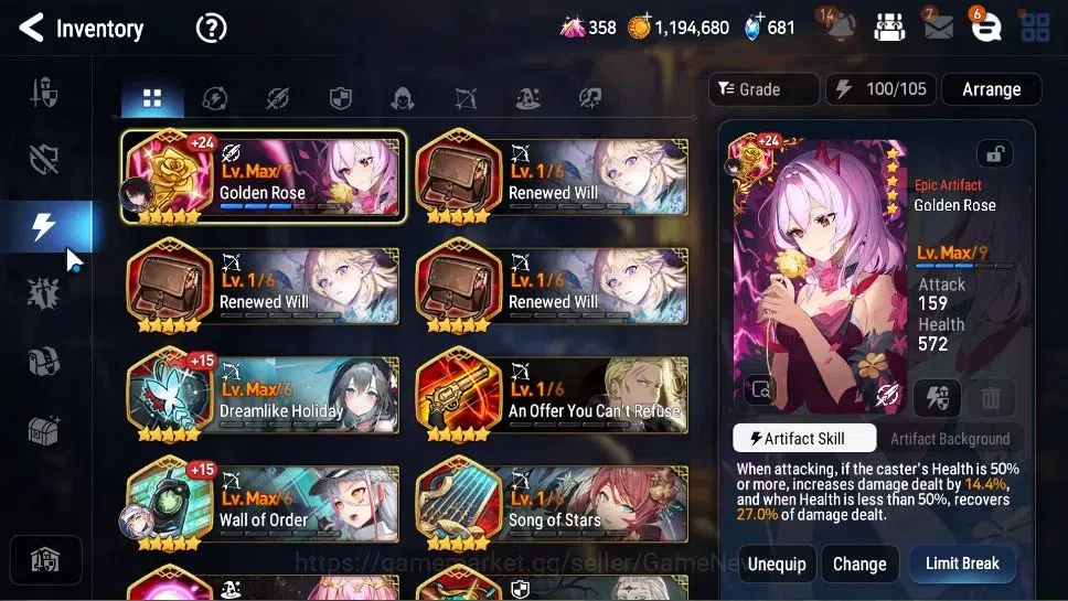 Epic Seven Accounts GLOBAL Unverif|New Era|8 ML(Salome,NM Luna,DK Shar image 13