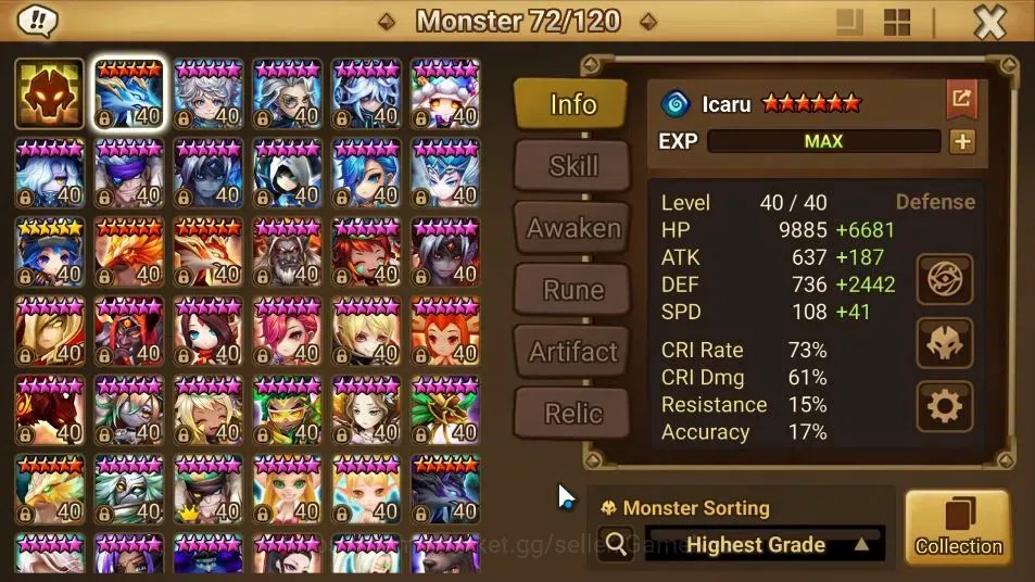 Summoners War: Sky Arena Accounts GLOBAL Lv100|2 LD[Talisman,Benedict]|20 Total NB5[ image 10