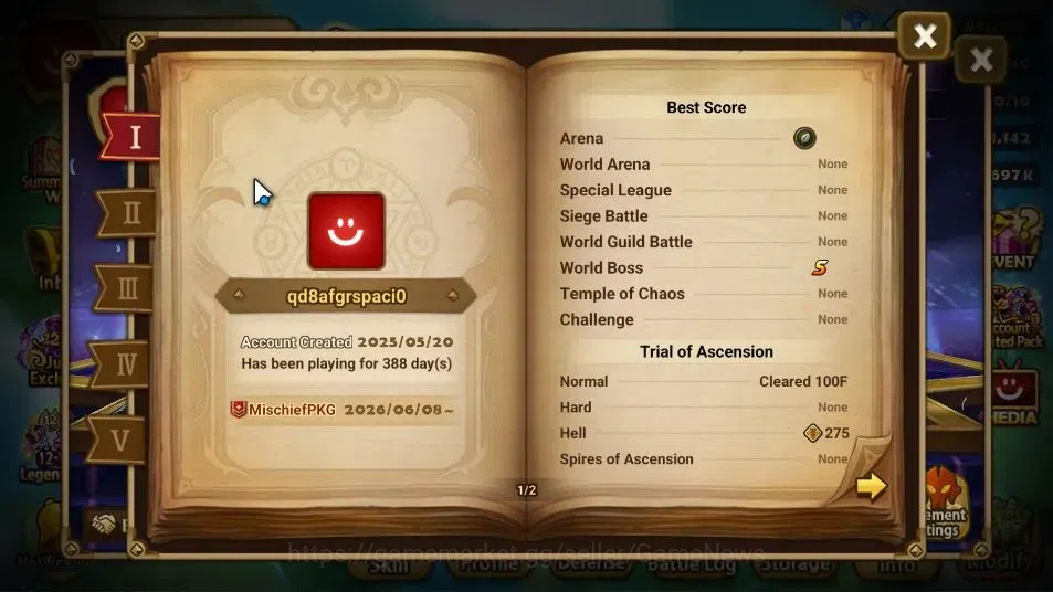 Summoners War: Sky Arena Accounts GLOBAL Lv100|2 LD[Talisman,Benedict]|20 Total NB5[ image 3