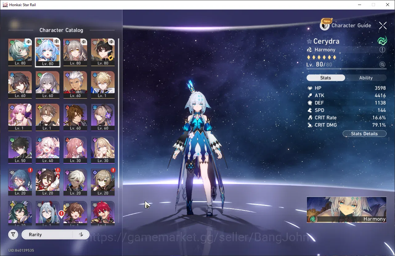 Honkai Star Rail Accounts asia tl 64 6 limit anaxa e2+s1 cerydra + sign  dan image 2