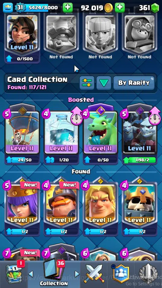 Clash Royale Accounts Lv 31|Trophy 7058|KTL 11|Total Card 117|3 Hero 5 E image 10