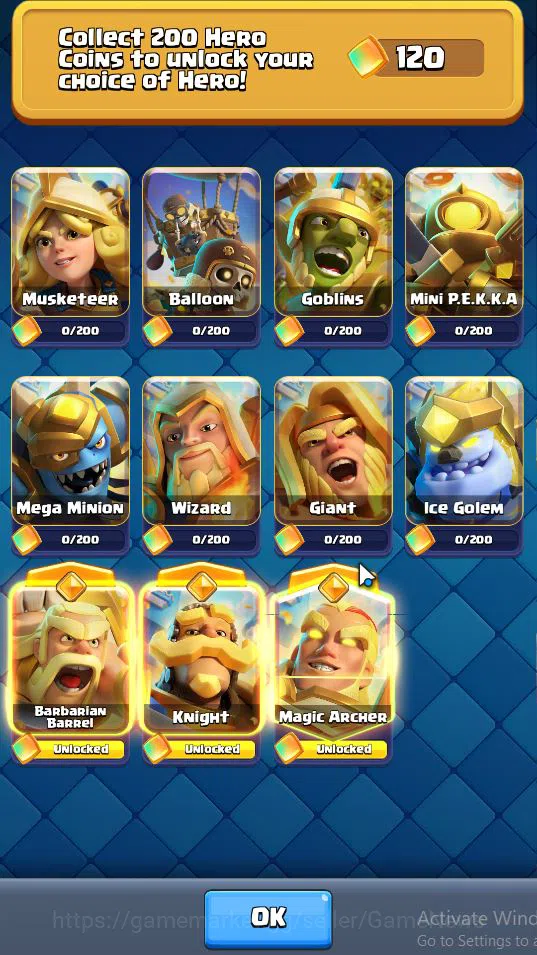 Clash Royale Accounts Lv 31|Trophy 7058|KTL 11|Total Card 117|3 Hero 5 E image 16