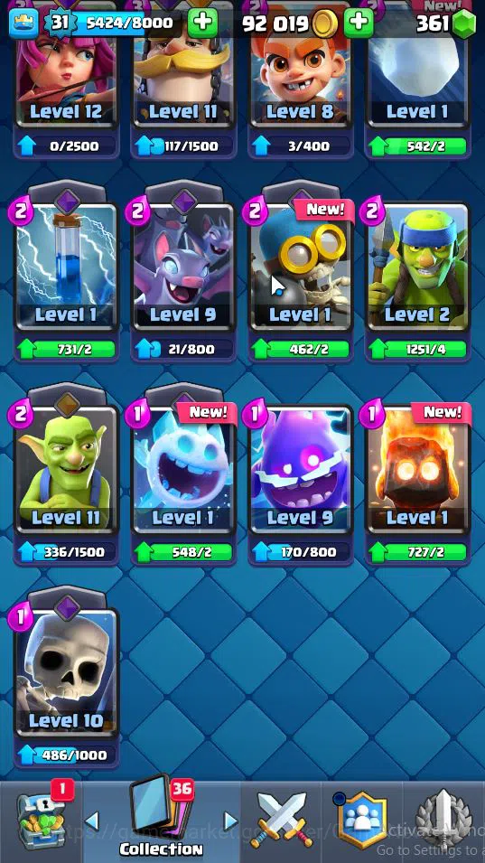 Clash Royale Accounts Lv 31|Trophy 7058|KTL 11|Total Card 117|3 Hero 5 E image 3