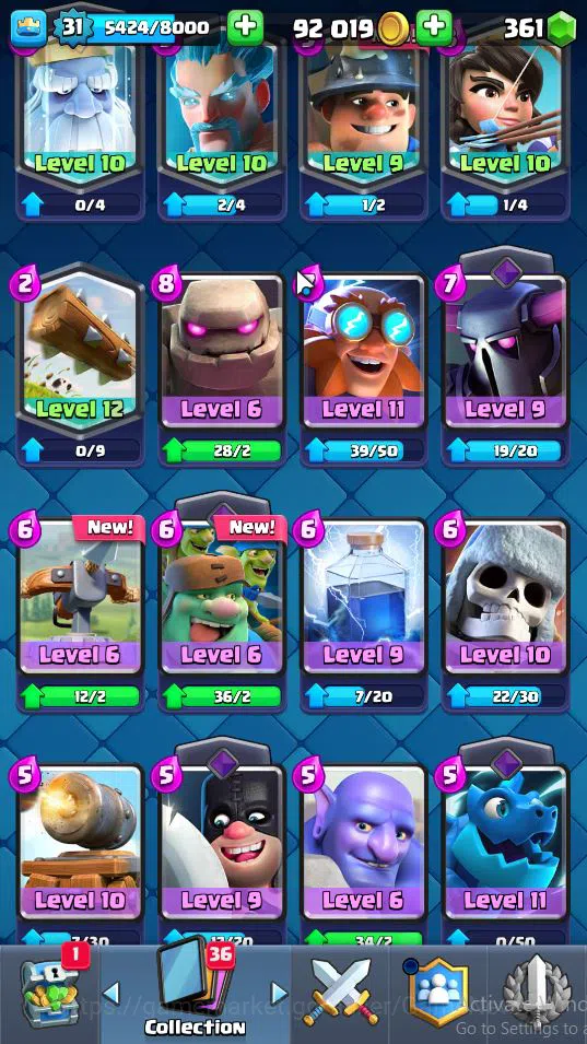 Clash Royale Accounts Lv 31|Trophy 7058|KTL 11|Total Card 117|3 Hero 5 E image 8