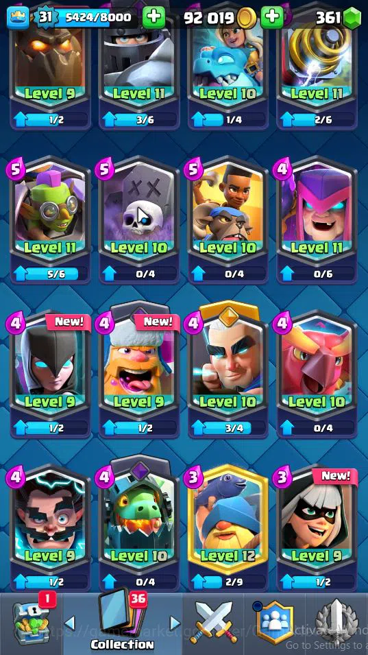 Clash Royale Accounts Lv 31|Trophy 7058|KTL 11|Total Card 117|3 Hero 5 E image 9