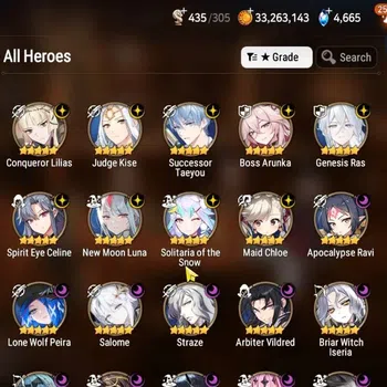 Epic Seven Accounts High-End GLOBAL UnVerif|21 ML(TidalR Elvira,Salome,BArunka,Gras,Etc)AUBE,AUBADE,Ab Fumyr,Rnak,Etc|AUTO