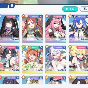 Stella Sora Accounts Global Lv 27|6 SSR, 2 Limited|(Nazuka T3, Chitose, Gerie T2, Minova T1, Chixia, Mistique)+Selector ON|6