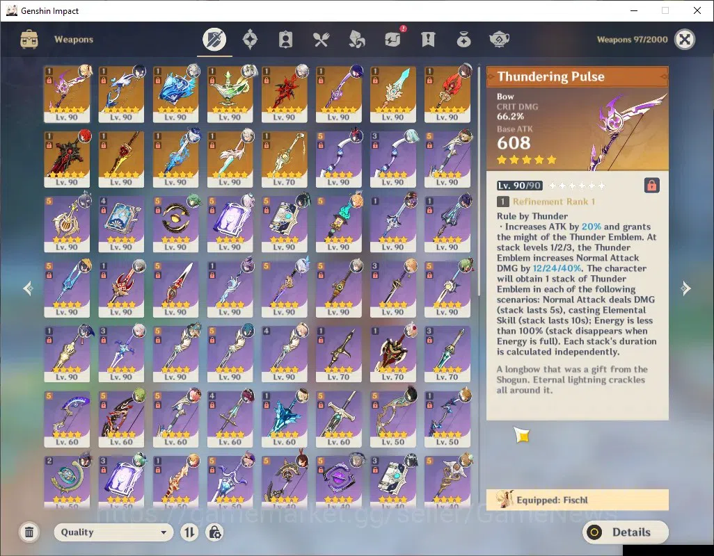 Genshin Impact Accounts Asia|AR 60|15 Limit+13(*5Wep)|([HuTaoC2,Neuvil]+Sk image 12