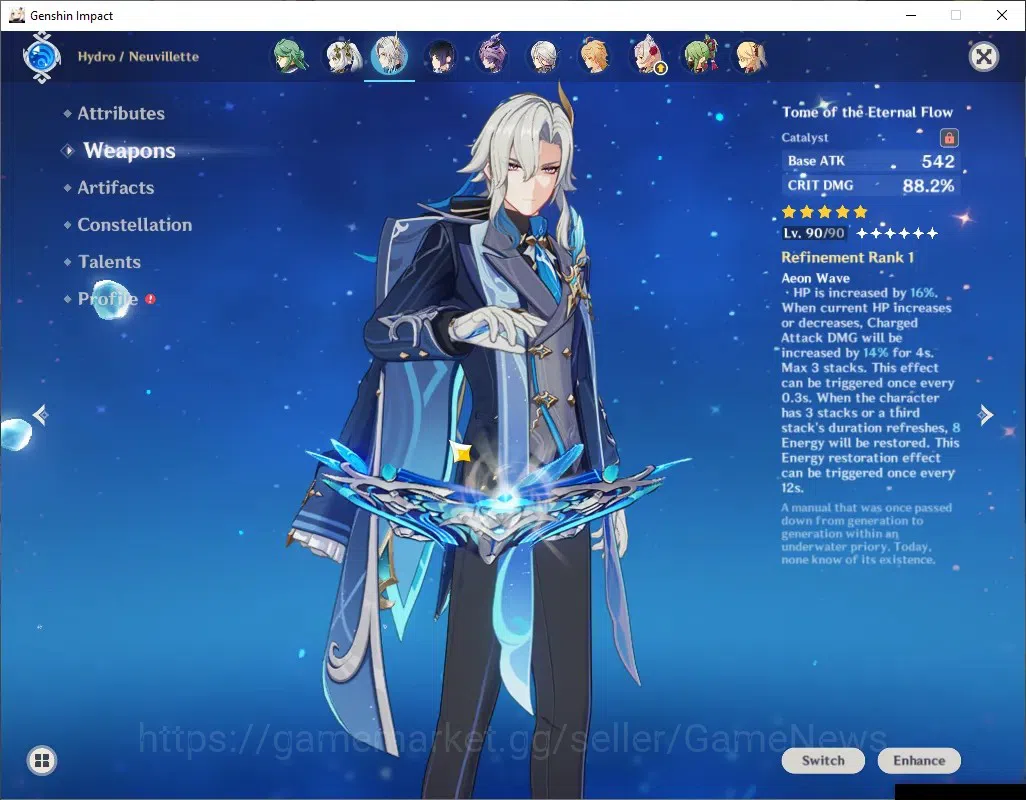 Genshin Impact Accounts Asia|AR 60|15 Limit+13(*5Wep)|([HuTaoC2,Neuvil]+Sk image 9