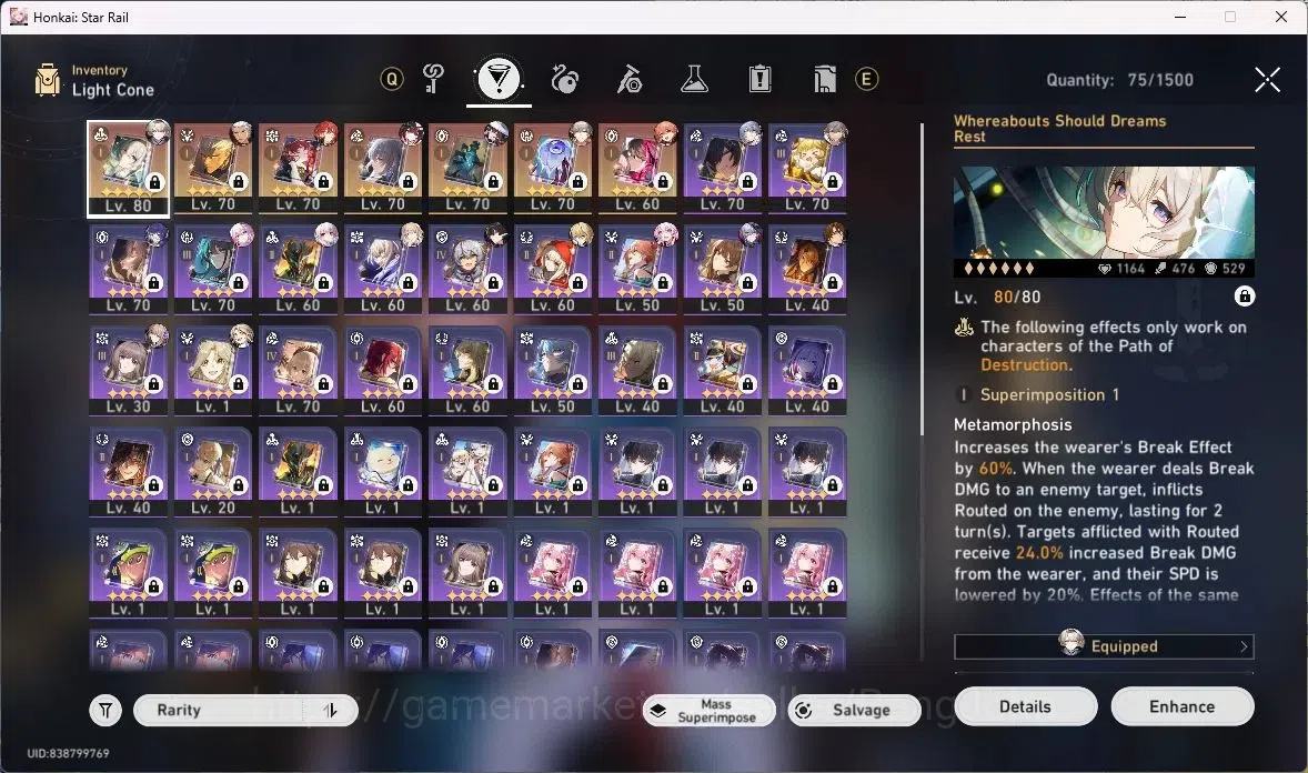 Honkai Star Rail Accounts Others ASIA | TL 65 | 10 LIMIT | DAN HENG | SPARKLE | ARCHER | EVERNIGHT | THE DAHLIA| SPEC PASS 11