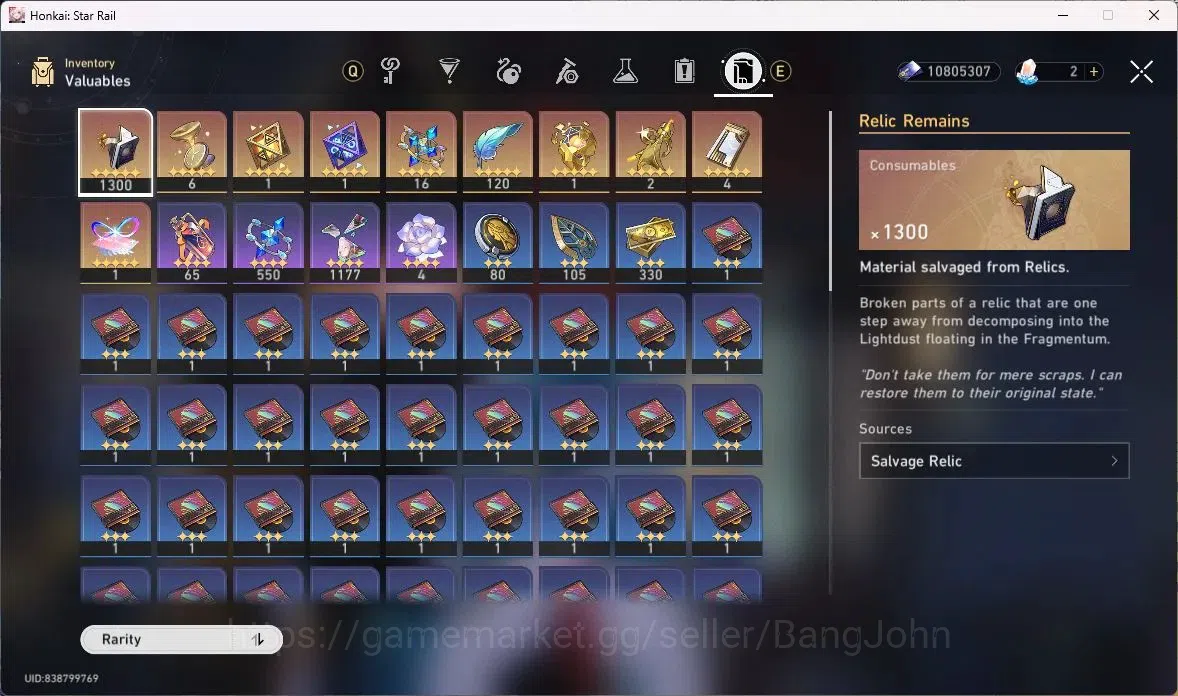 Honkai Star Rail Accounts Others ASIA | TL 65 | 10 LIMIT | DAN HENG | SPARKLE | ARCHER | EVERNIGHT | THE DAHLIA| SPEC PASS 6