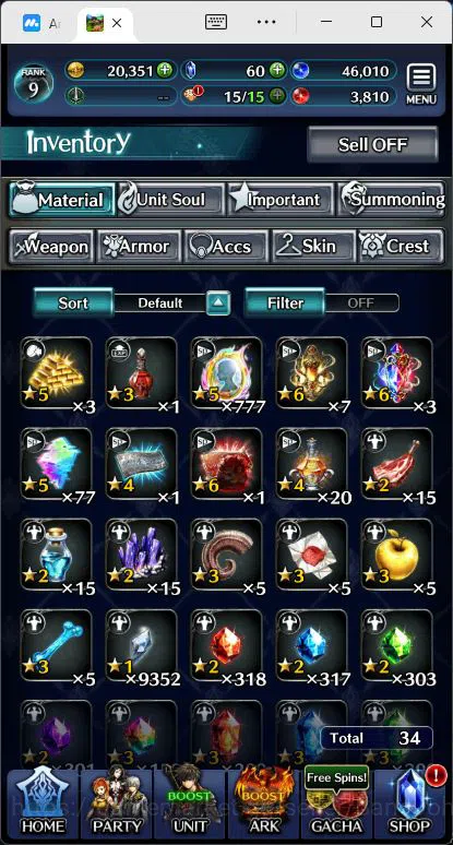 Last Cloudia Accounts GLOBAL|Rank 9|Collab Swordsman,MBRei|Other Unit GL image 7
